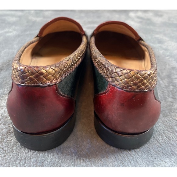 Allen Edmonds Maxfield Shoes Mens 10.5 D Tri Color Tassel Braided Loafers USA - Picture 3 of 14